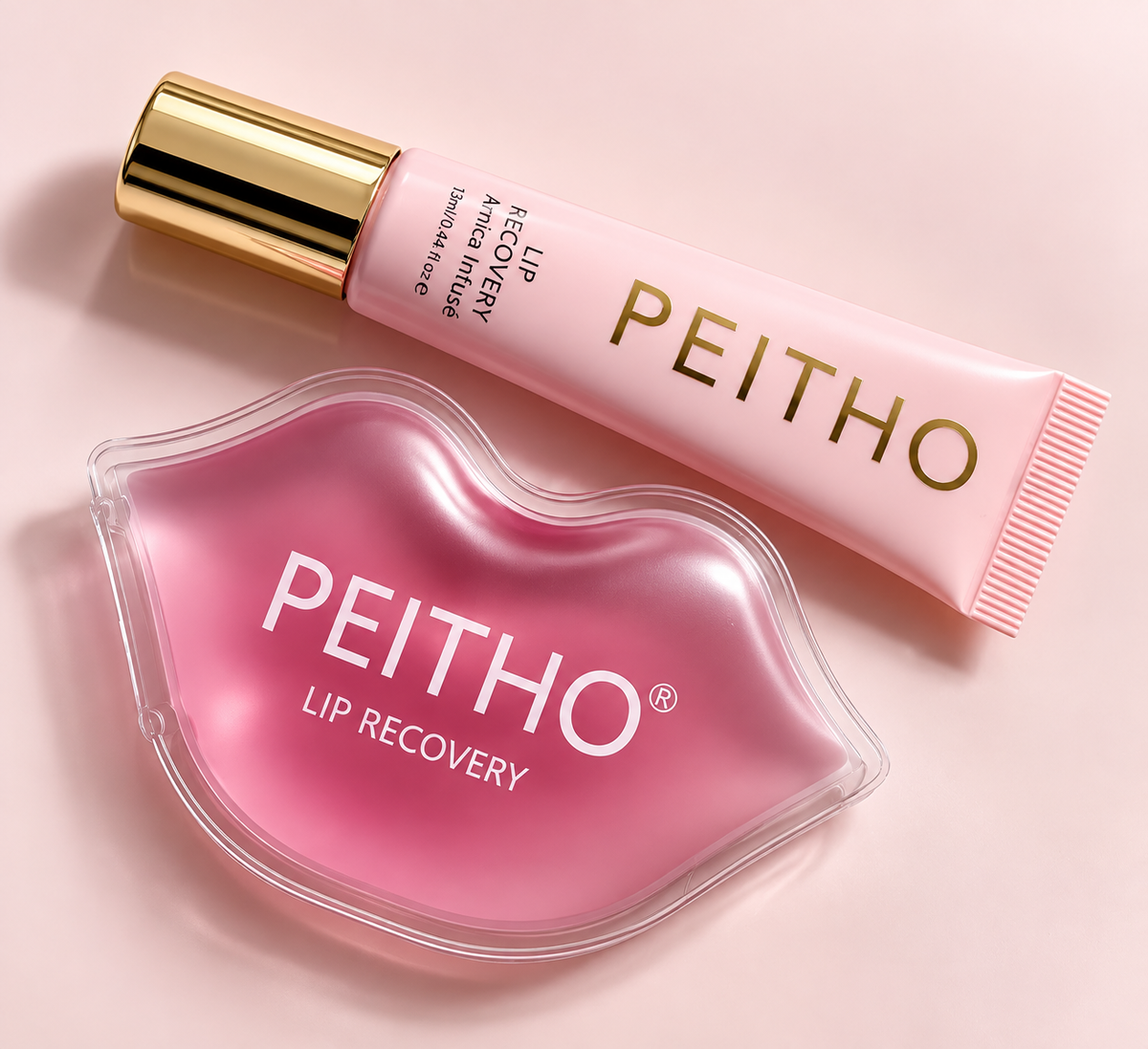 PEITHO Lip Recovery Duo with arnica lip balm and reusable lip ice pack.