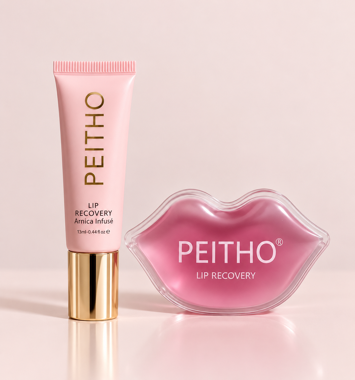 PEITHO Lip Recovery Duo with arnica lip balm and reusable lip ice pack.